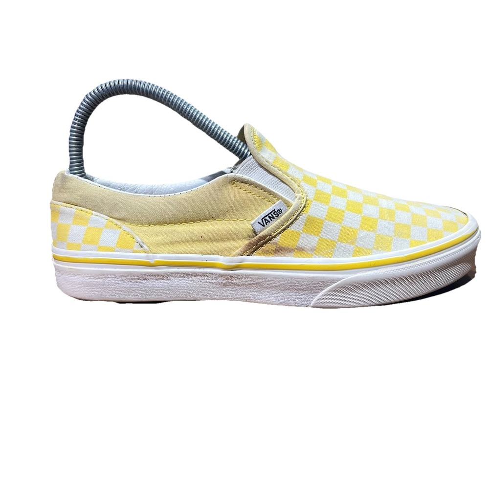 Vnans Classic Slip-On Boys Size 6Y Yellow White Athletic Skate Shoes Sneakers